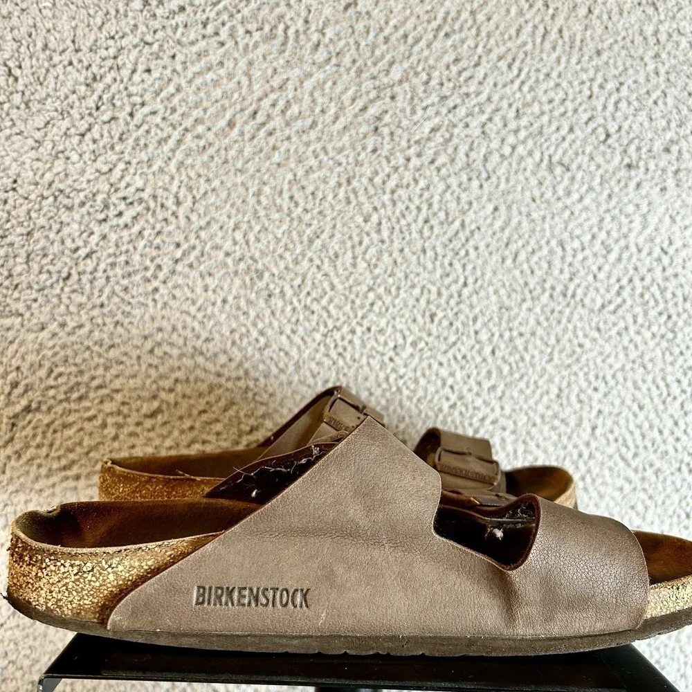 Birkenstock Arizona Birko-Flor Unisex Sandals Dark Brown Size US W11/M9 EU42